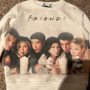 Cream Friends Graphic Sweatshirt